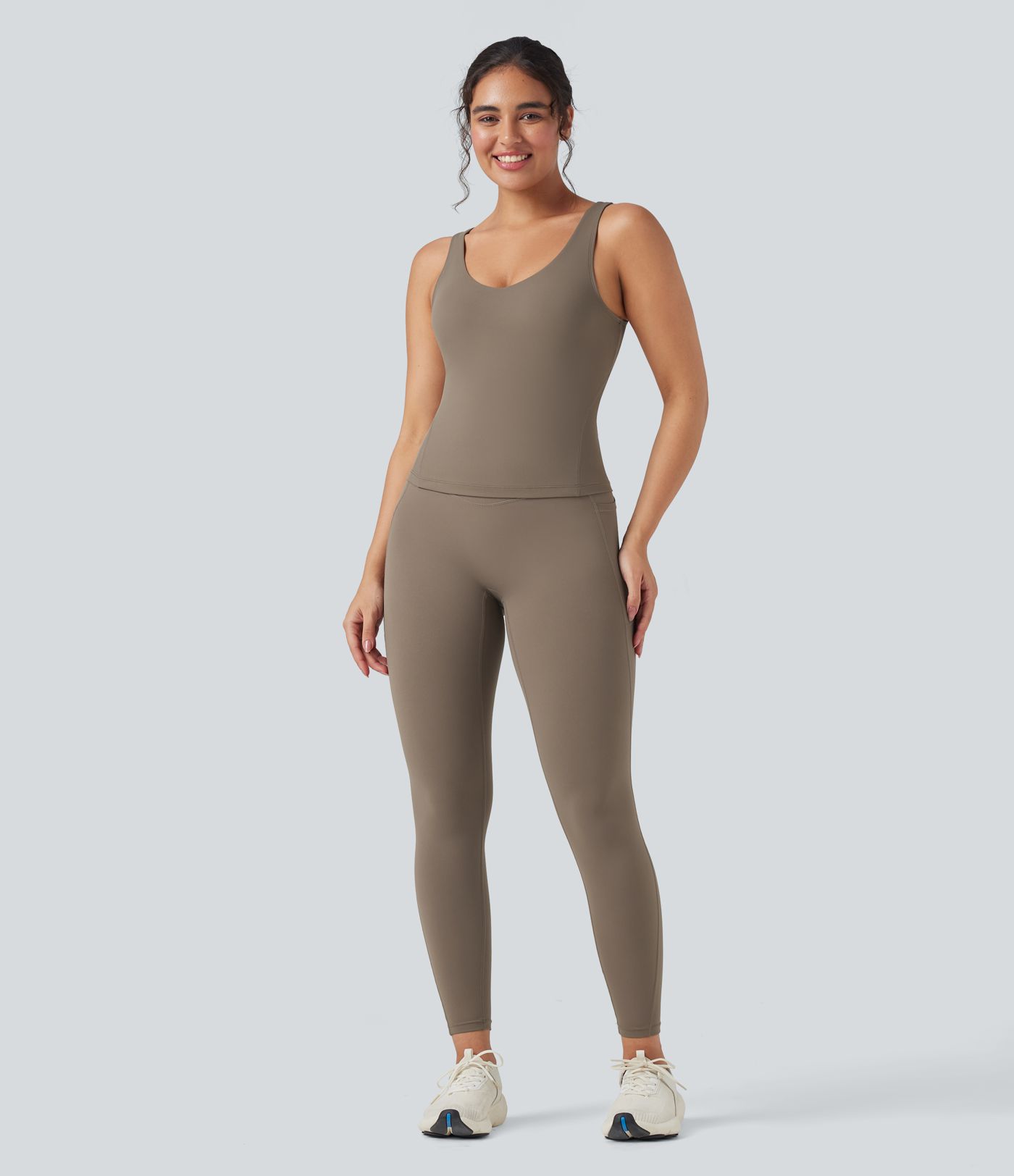 Halara UltraSculpt™ Deep V-Neck Scoop Back Yoga Tank Top