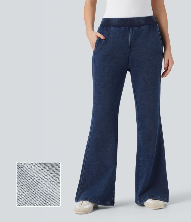 Jeans casuales sport Halara Flex™ acampanados de tiro medio y