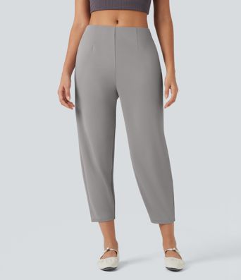 Pantalon tailleur fuselé Halara Flex™ crêpe taille mi-haute avec poches Pantalon tailleur fuselé Halara Flex™ crêpe taille mi-haute avec poches