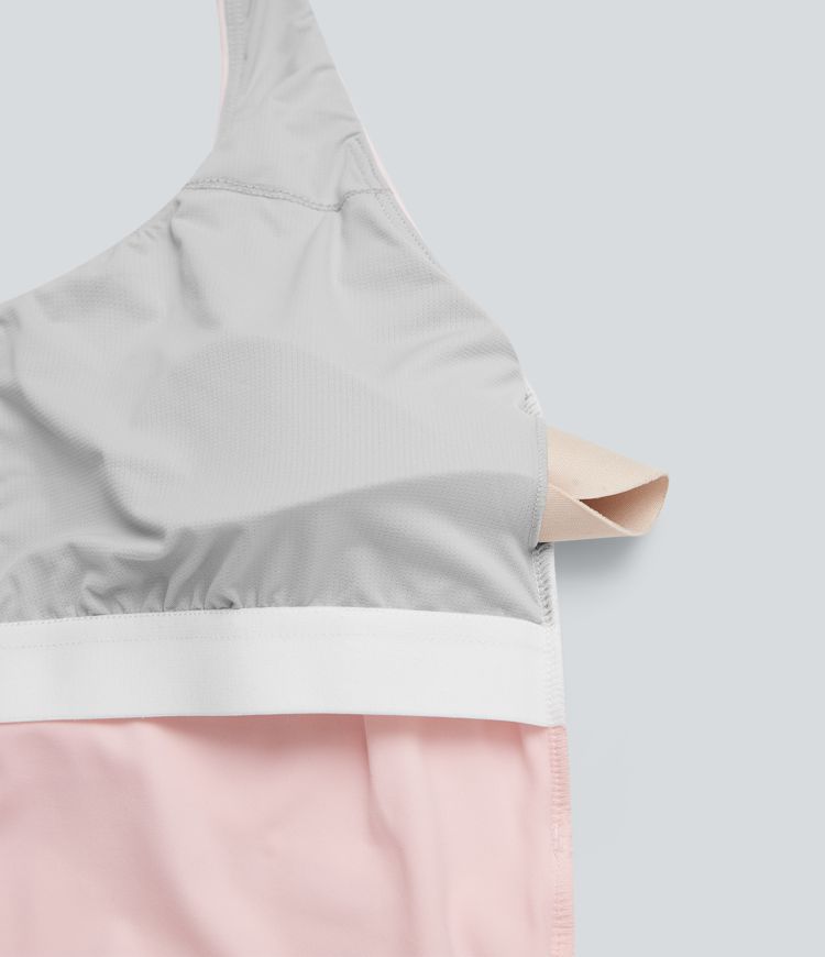 SoftlyZero™ Airy Halter Tie Back Cut-out Scrunch Yoga Skinny Jumpsuit