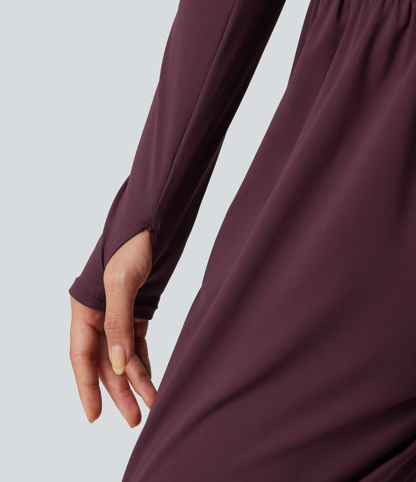 SoftlyZero™ Airy Cut-out Back Long Sleeve Thumb Holes Yoga Jumpsuit with Pockets-Easy Peezy