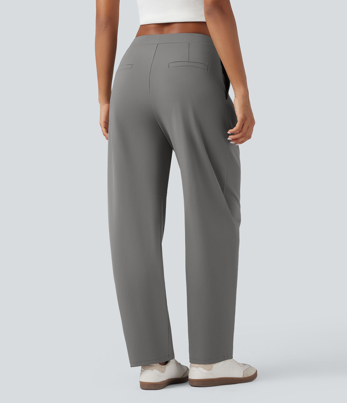 Pantalon de travail fuselé asymétrique taille moyenne Halara Flex™ DayStretch avec poches