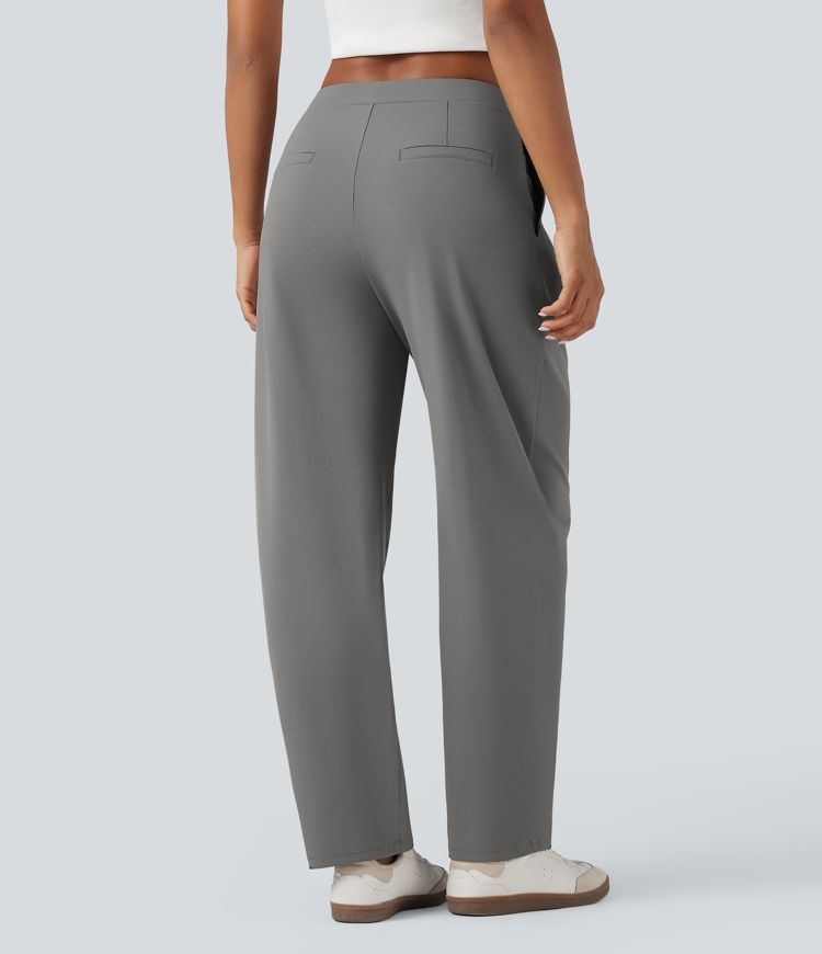 Pantalon de travail fuselé asymétrique taille moyenne Halara Flex™ DayStretch avec poches