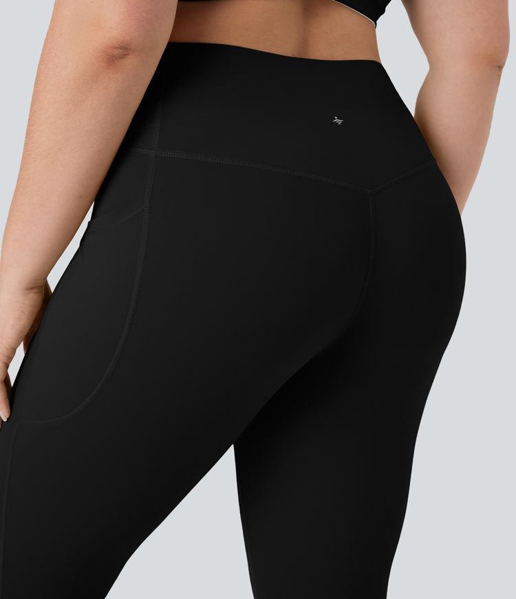 Halara UltraSculpt™ SoCinched legging capri taille haute à effet ventre plat pour yoga, grande taille, avec poches