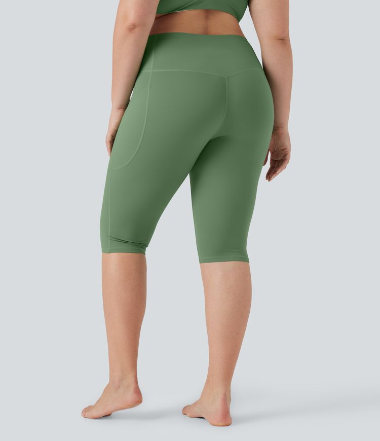 Halara UltraSculpt™ High Waisted Tummy Control Pedal Pusher Yoga Plus Size Leggings with Pockets