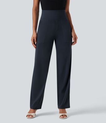Halara UltraSculpt™ High Waisted Tummy Control Straight Leg Work Pants with Pockets