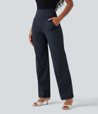 Halara UltraSculpt™ High Waisted Tummy Control Straight Leg Work Pants with Pockets