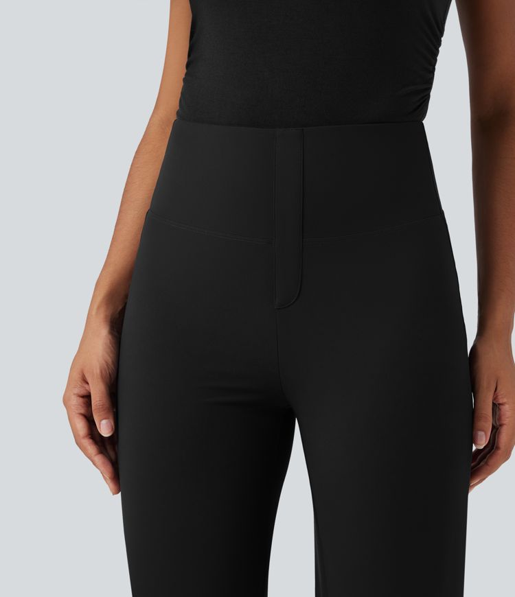 Pantalon de travail droit gainant taille haute avec poches Halara UltraSculpt™