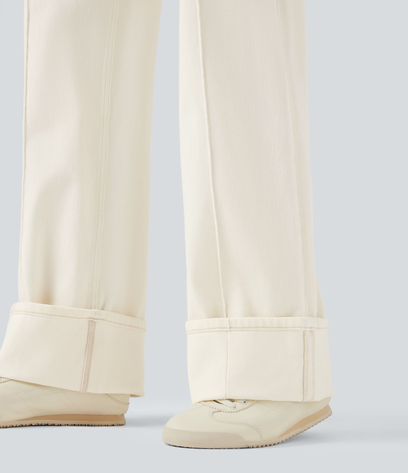 Halara Flex™ jeans casual a vita media e gamba larga, idrorepellenti e resistenti all'olio, con tasche