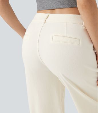 Halara Flex™ jeans casual a vita media e gamba larga, idrorepellenti e resistenti all'olio, con tasche