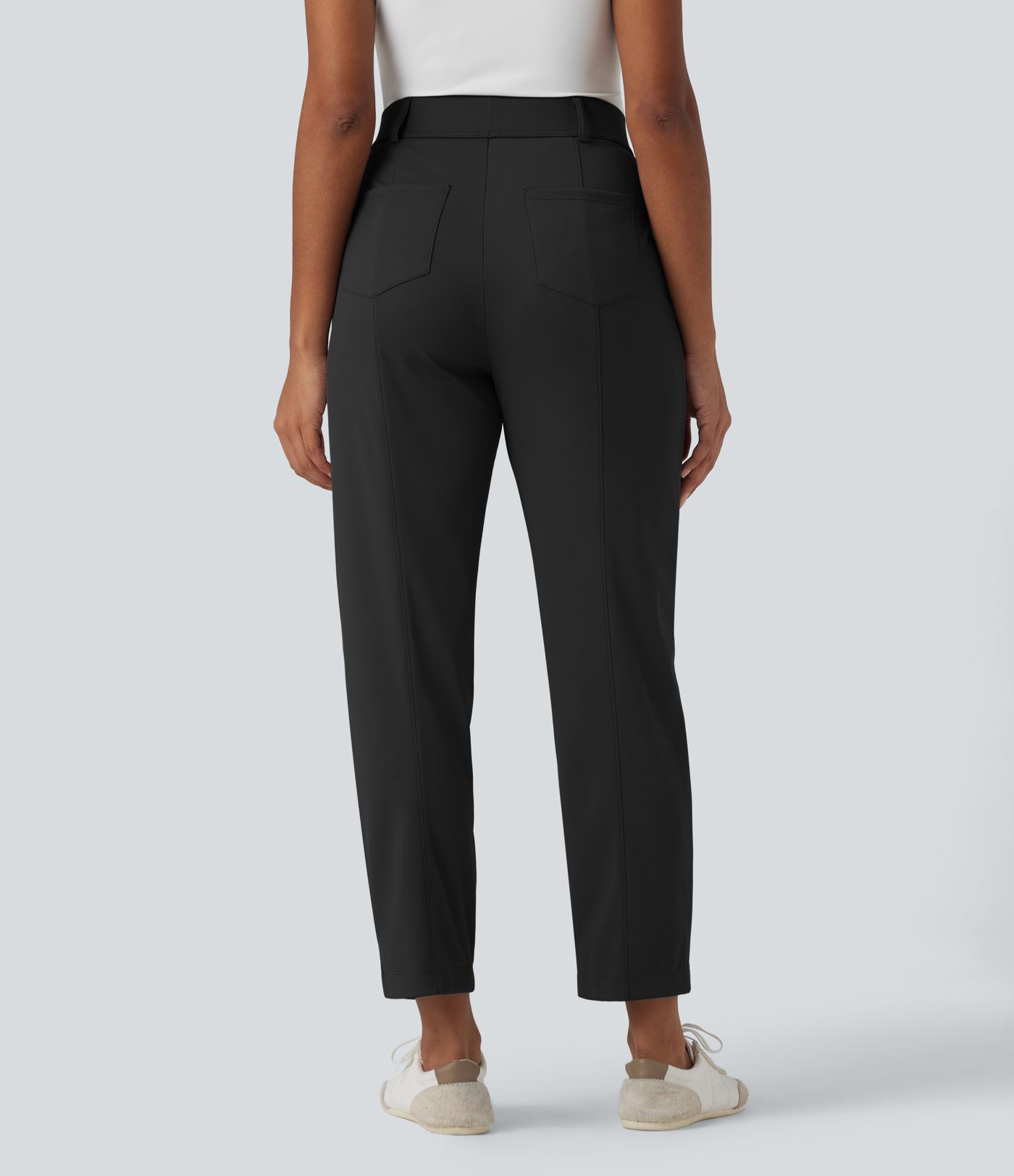 Pantalon de golf à séchage rapide, taille haute, avec poches et poche tee, UPF40+