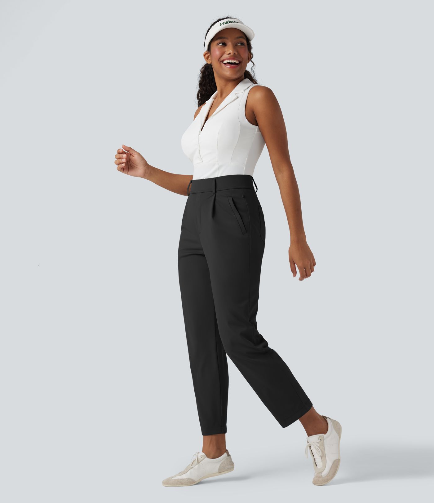 Pantalones de golf de cintura alta de secado rápido con bolsillos - camiseta de golf - UPF40+