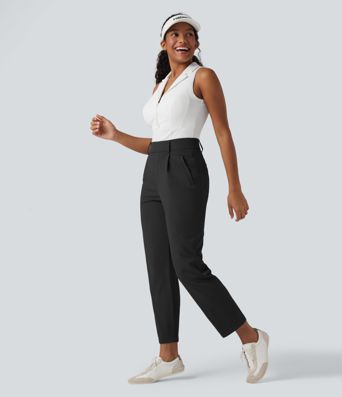 Pantalones de golf de cintura alta de secado rápido con bolsillos - camiseta de golf - UPF40+