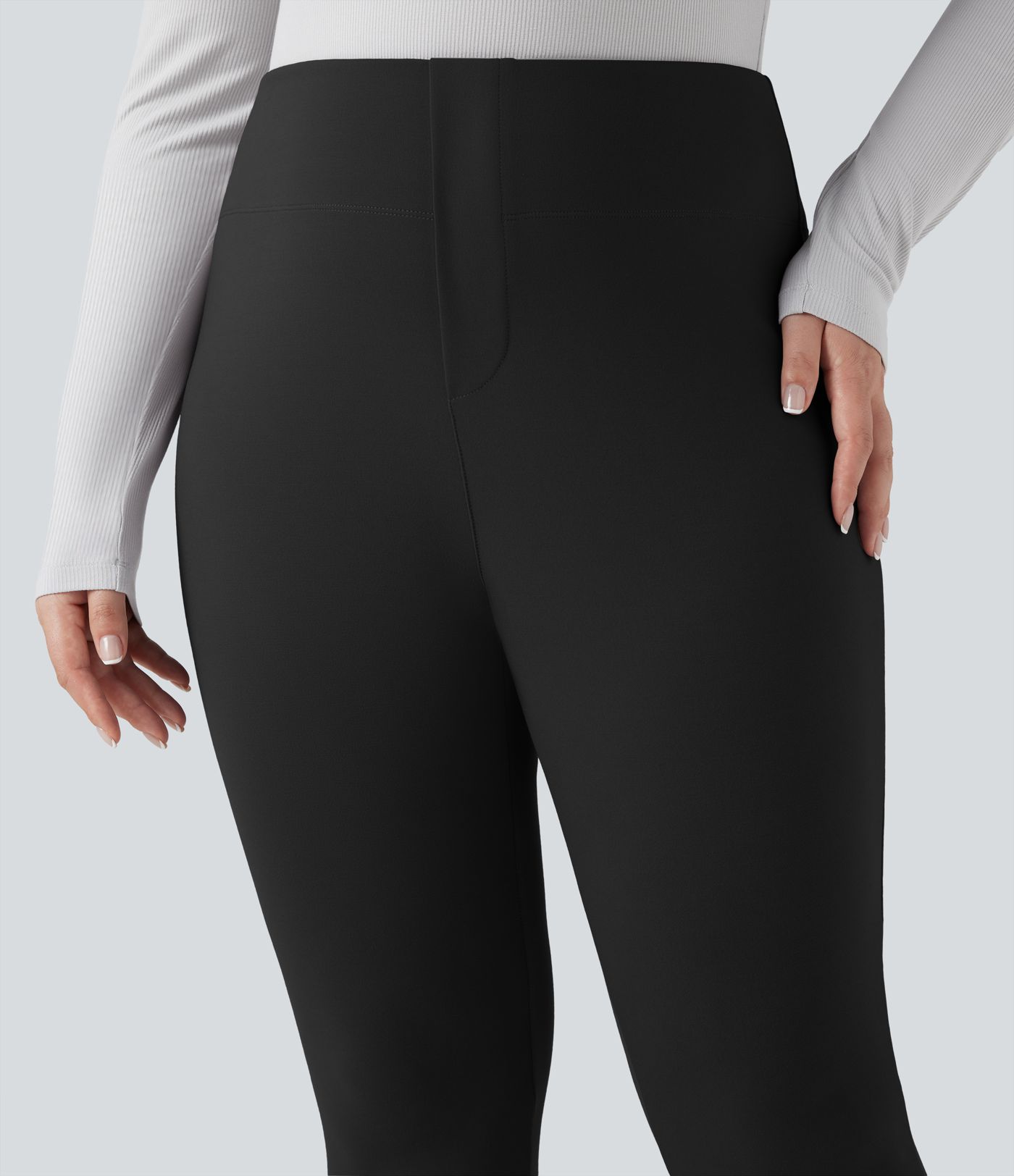 Pantalon tailleur fuselé taille haute grande taille Halara Flex™ SculptKnit avec poches