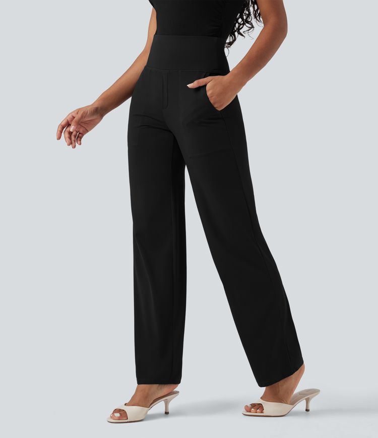Halara UltraSculpt™ High Waisted Tummy Control Straight Leg Work Pants with Pockets