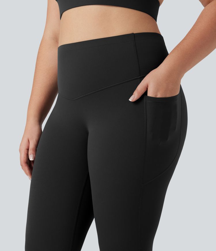 Plus Size Halara UltraSculpt™ High Waisted Butt Lifting Tummy Control Capri Training Leggings with Pockets