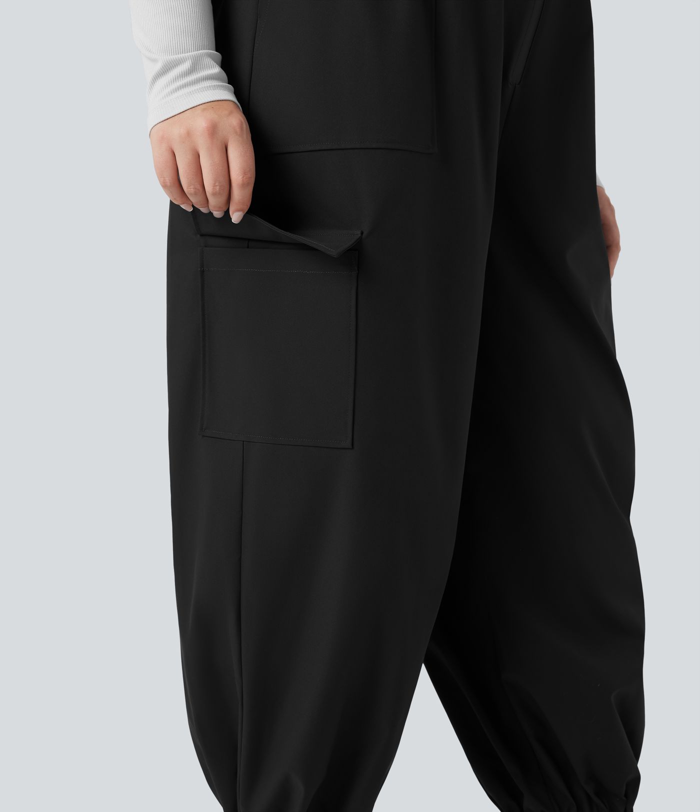 Water Repellent Wear-Resistant Zipper Pockets Hiking Plus Size Overalls