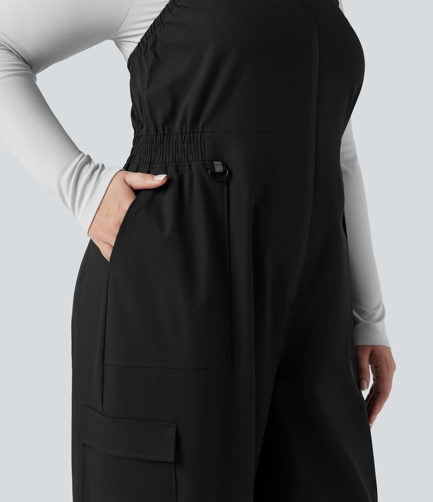 Water Repellent Wear-Resistant Zipper Pockets Hiking Plus Size Overalls