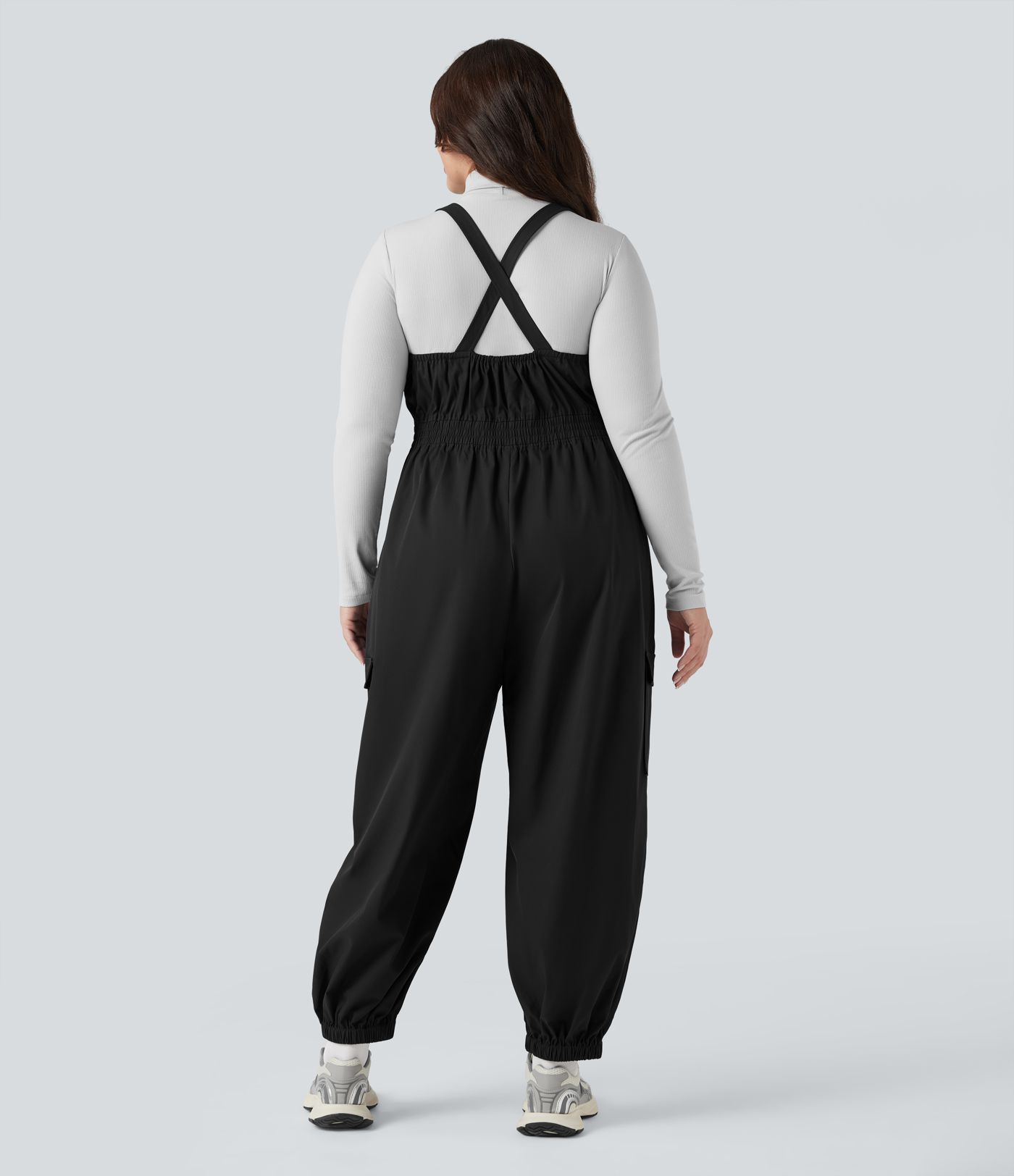 Water Repellent Wear-Resistant Zipper Pockets Hiking Plus Size Overalls