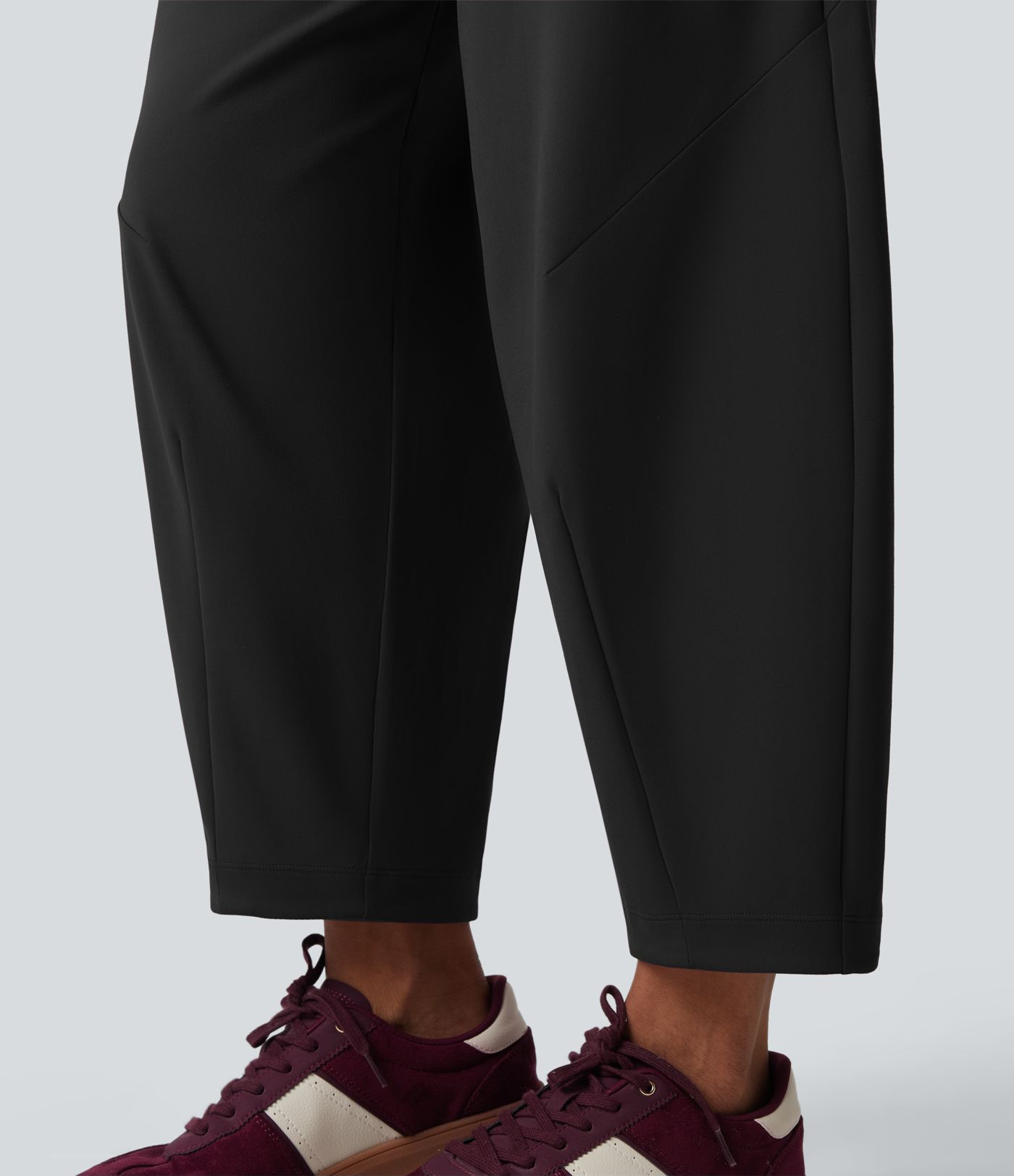 DayStretch Mid Rise Casual Barrel Leg 7/8 Pants with Pockets