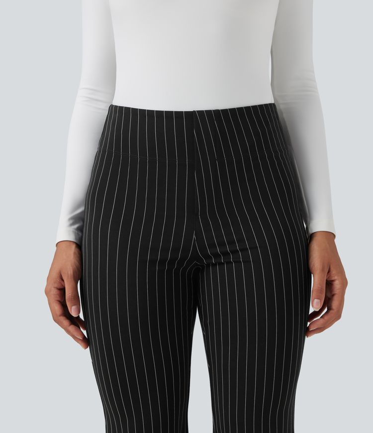 Halara Flex™ High Waisted Striped Work Flare Pants with Pockets