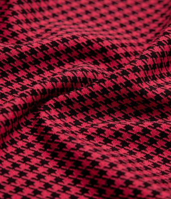 Chamarra casual extragrande con dobladillo curvo y estampado de pata de gallo y bolsillos