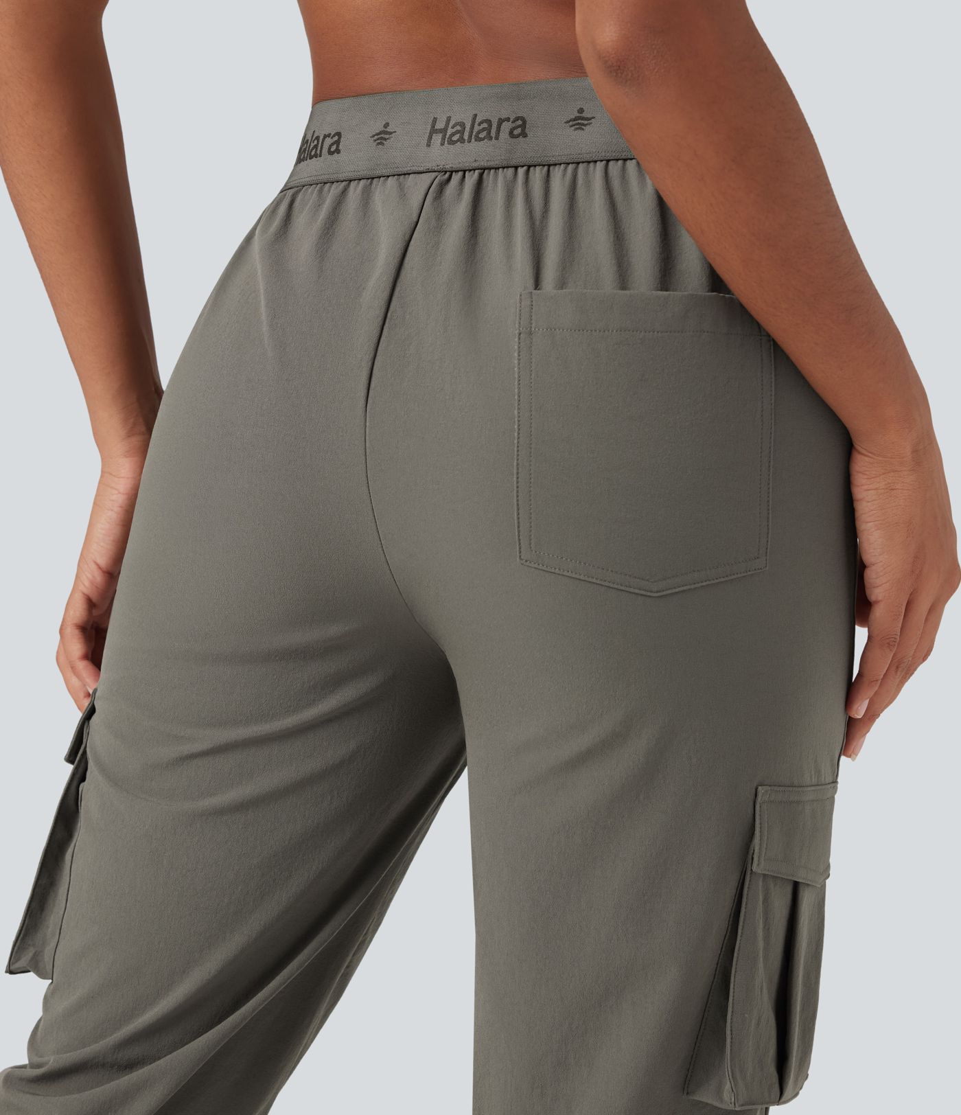 High Waisted Tapered Hiking Pants with Pockets