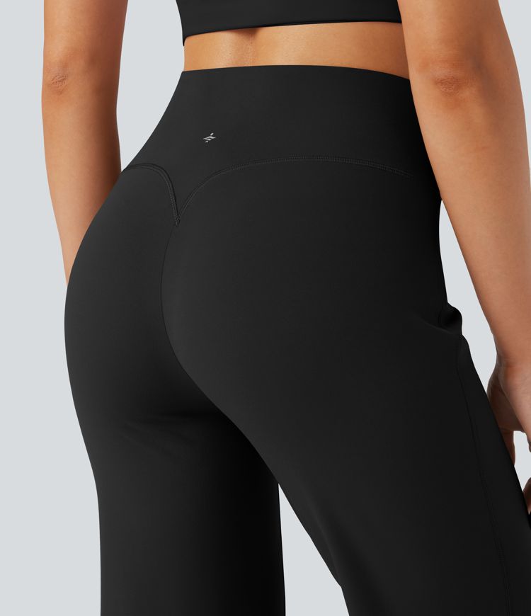 Halara UltraSculpt™ SoCinched Pantalon de yoga taille haute à effet gainant pour le ventre, coupe droite, avec poches