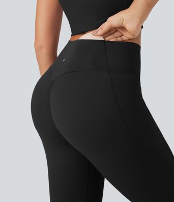 Halara UltraSculpt™ SoCinched Trainingsleggings mit hohem Bund, gerafftem Po-Lifting, Bauchkontrolle und Taschen