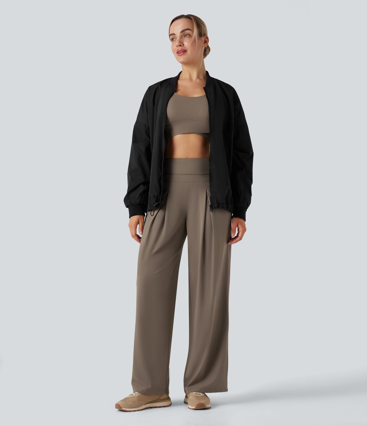 Halara UltraSculpt™ High Waisted Yoga Wide Leg Trousers with Pockets