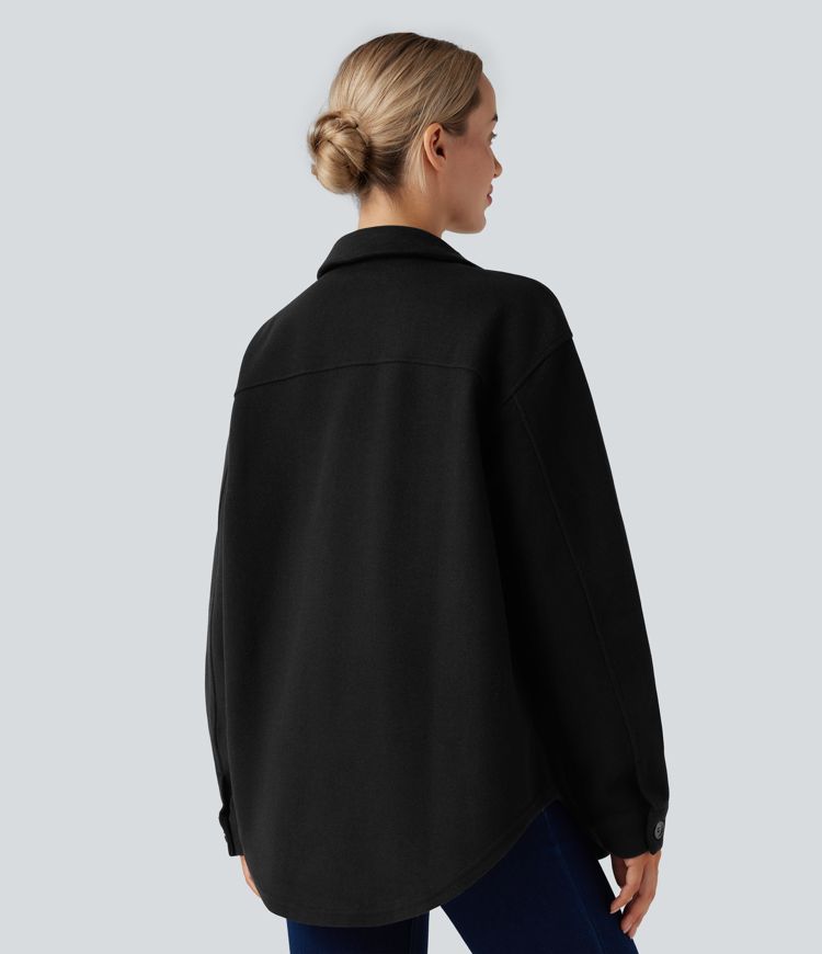 Veste décontractée en molleton manches longues avec poches