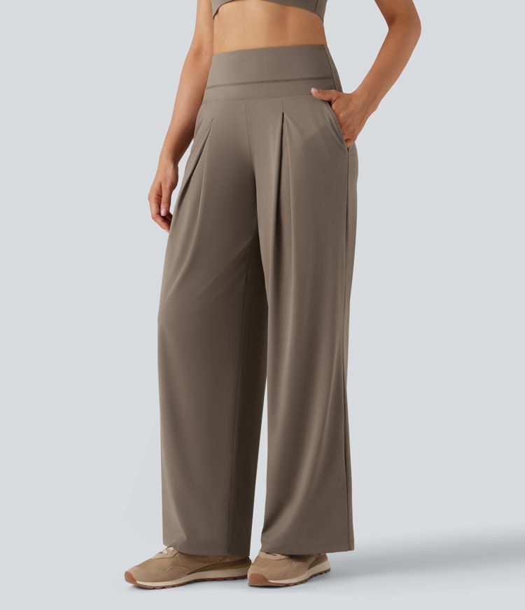 Halara UltraSculpt™ High Waisted Yoga Wide Leg Trousers with Pockets
