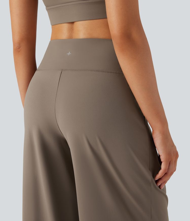 Halara UltraSculpt™ High Waisted Yoga Wide Leg Trousers with Pockets