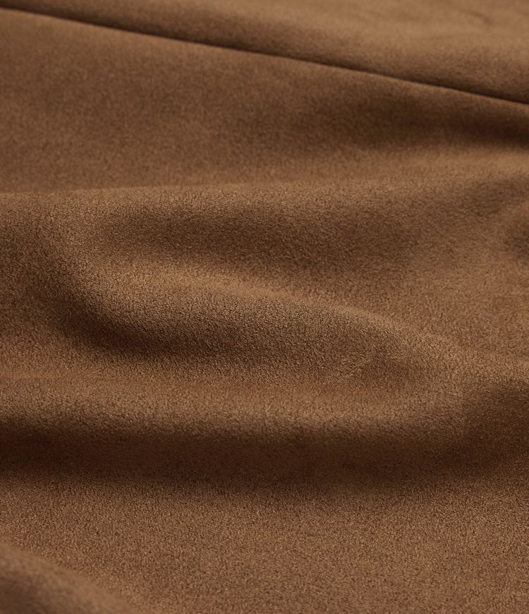 Falda midi casual ajustada de ante con tiro alto