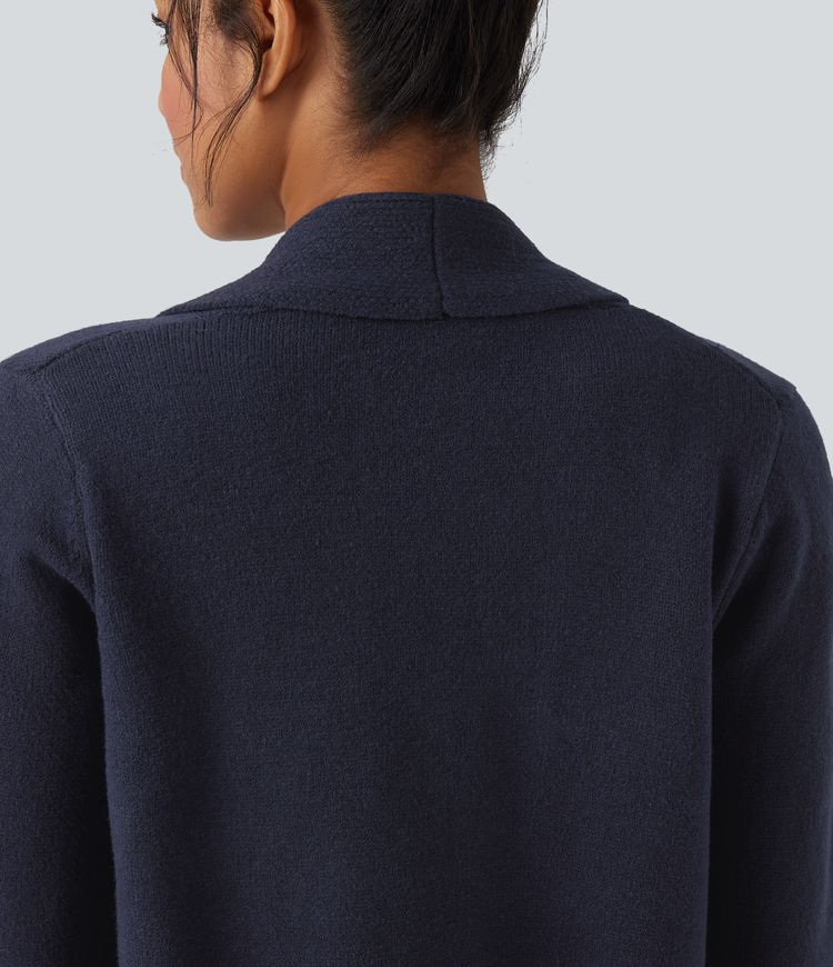 Cardigan col tailleur manches longues avec poches