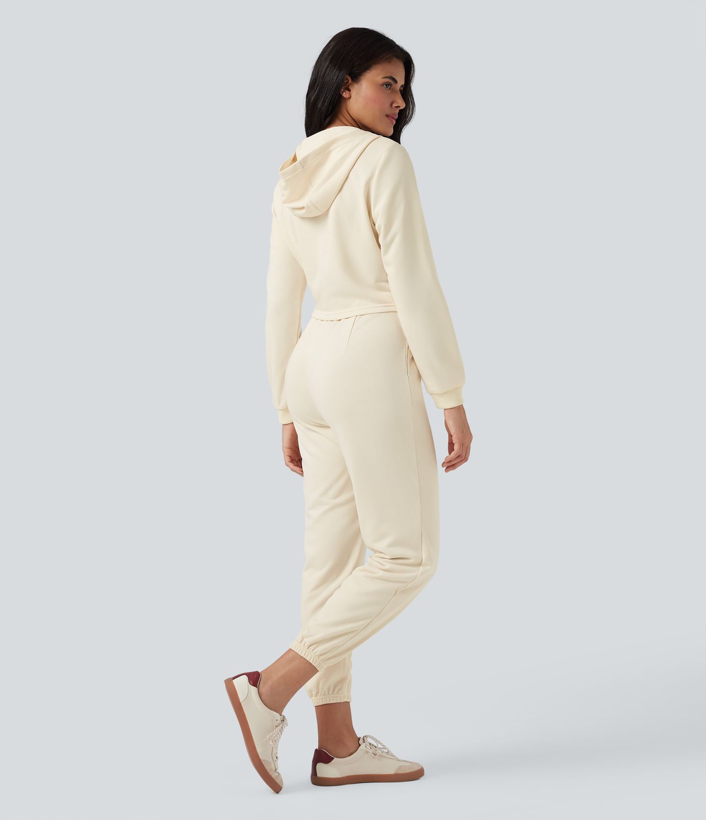 Hooded Long Sleeve Casual Jogger Jumpsuit with Pockets-Easy Peezy Edition