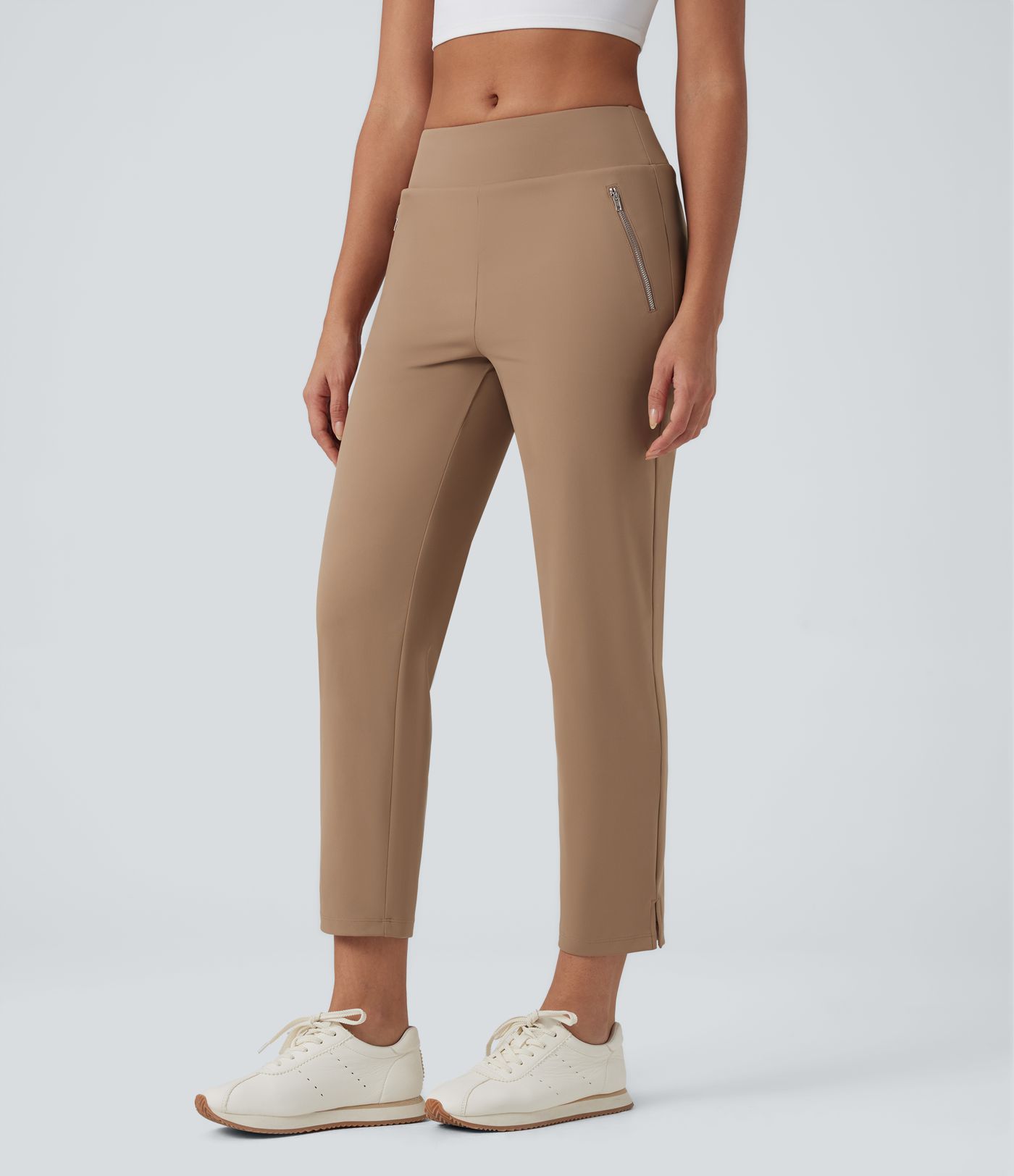 DayStretch High Waisted Tapered Casual Pants with Pockets