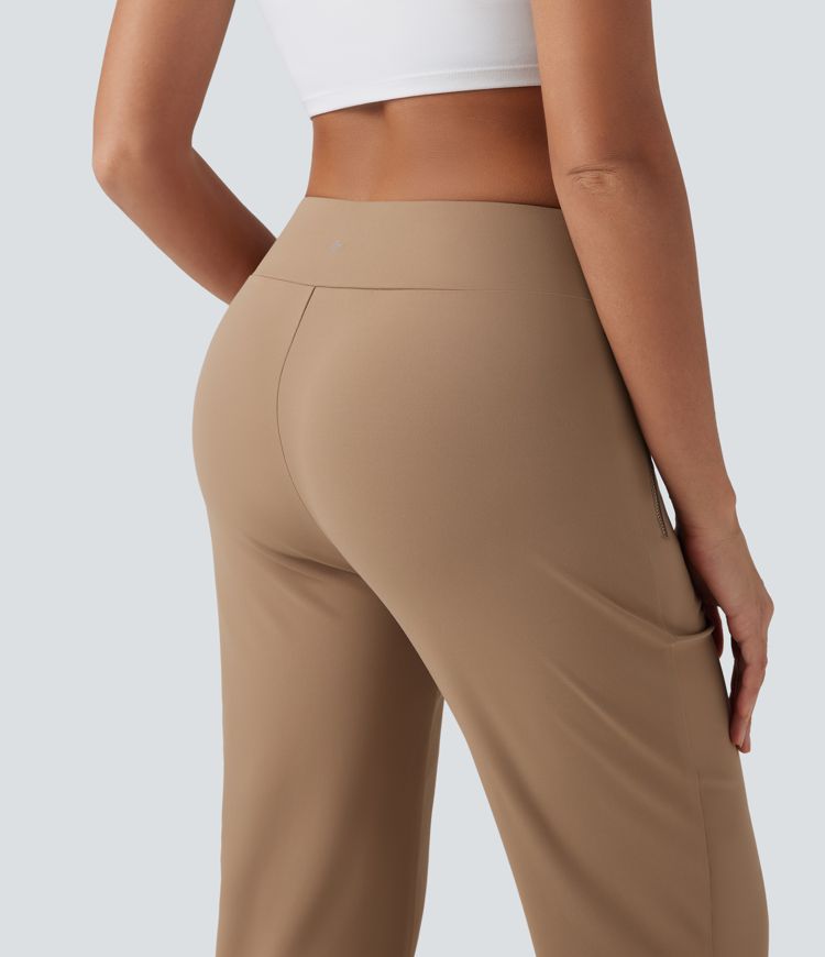 DayStretch High Waisted Tapered Casual Pants with Pockets