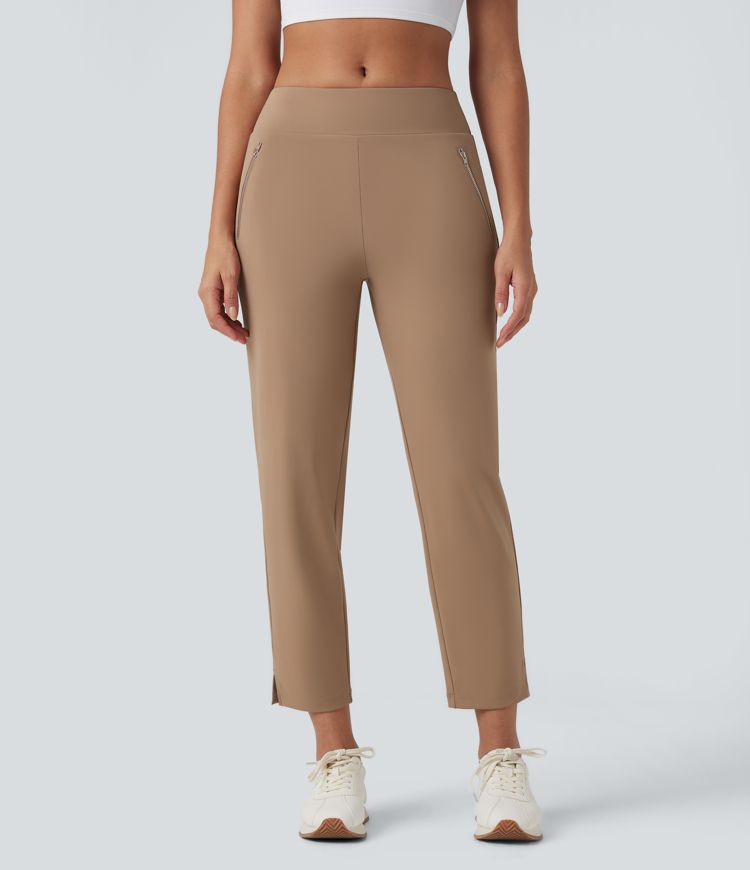DayStretch High Waisted Tapered Casual Pants with Pockets