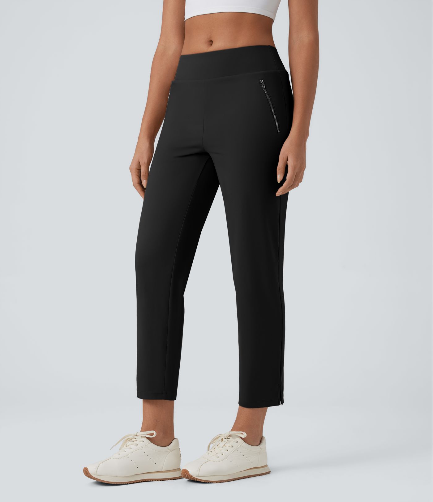 DayStretch High Waisted Tapered Casual Pants with Pockets