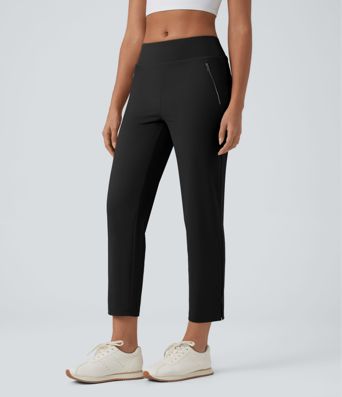DayStretch High Waisted Tapered Casual Pants with Pockets