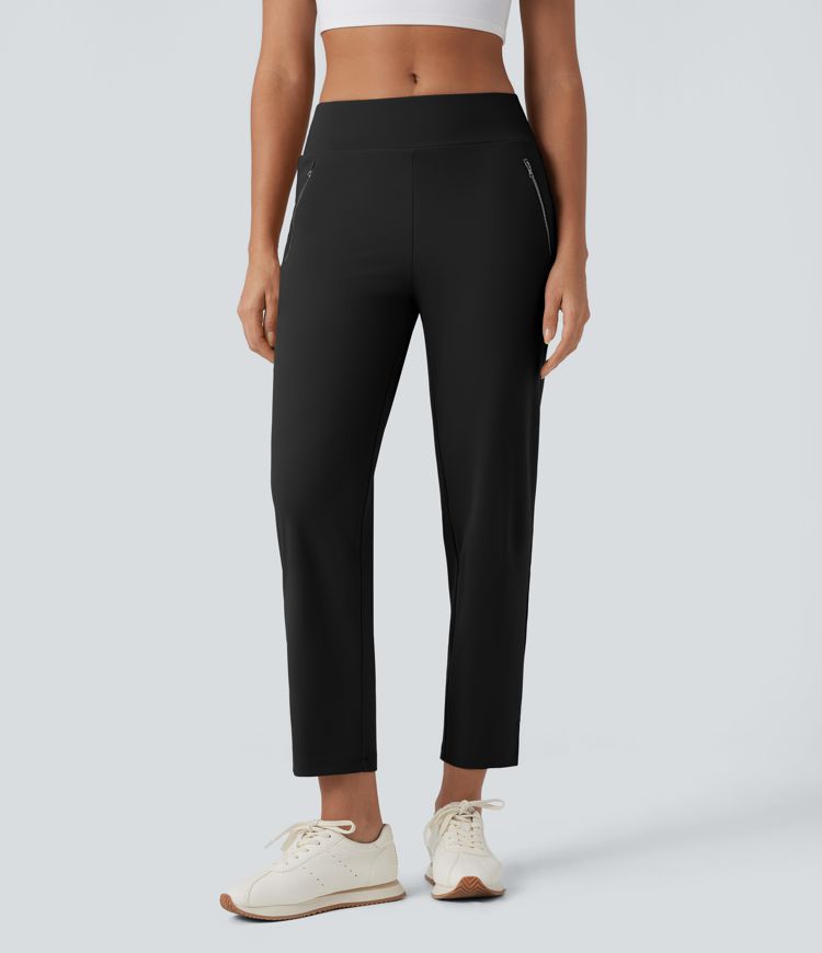 DayStretch High Waisted Tapered Casual Pants with Pockets