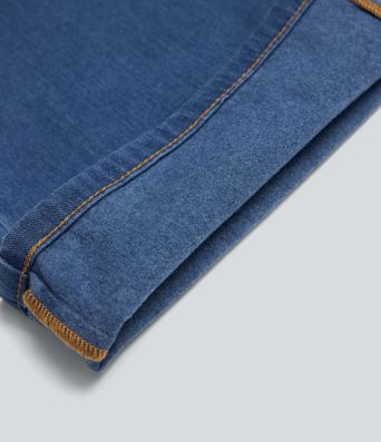 Halara Flex™ mittelhohe, fleecegefütterte Denim-Bootcut-Jeans mit Taschen