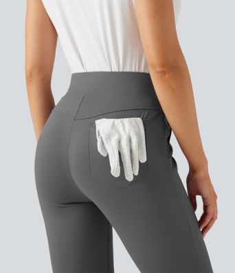 Magas derekú, gyorsan száradó golf nadrág zsebbel - Golf tee zseb - UPF40+ védelemmel