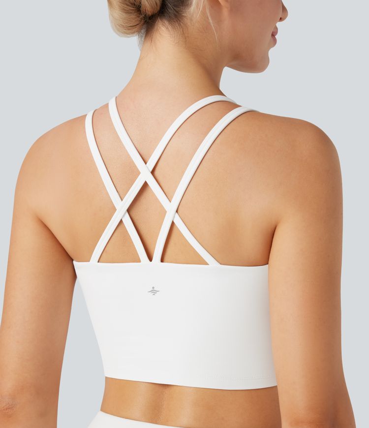 SoftlyZero™ Plush Low Support Double Straps Yoga Sports Bra DD-F Cups