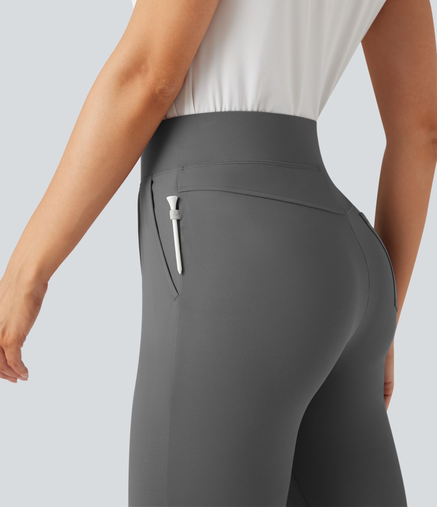 Magas derekú, gyorsan száradó golf nadrág zsebbel - Golf tee zseb - UPF40+ védelemmel