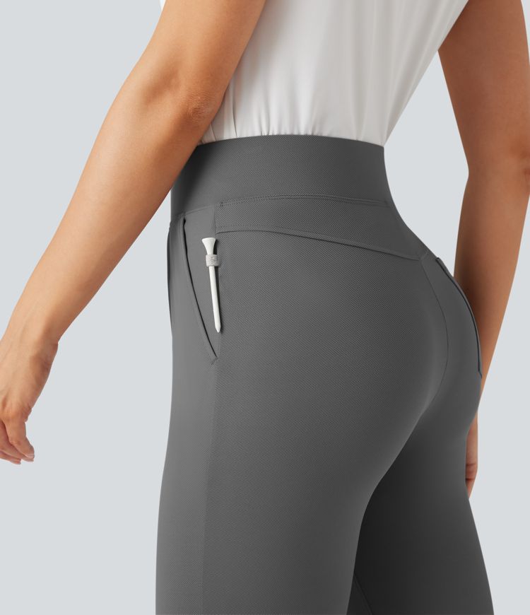 Magas derekú, gyorsan száradó golf nadrág zsebbel - Golf tee zseb - UPF40+ védelemmel