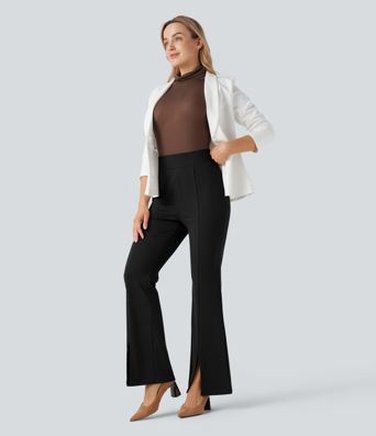 High Waisted Flare Work Pants