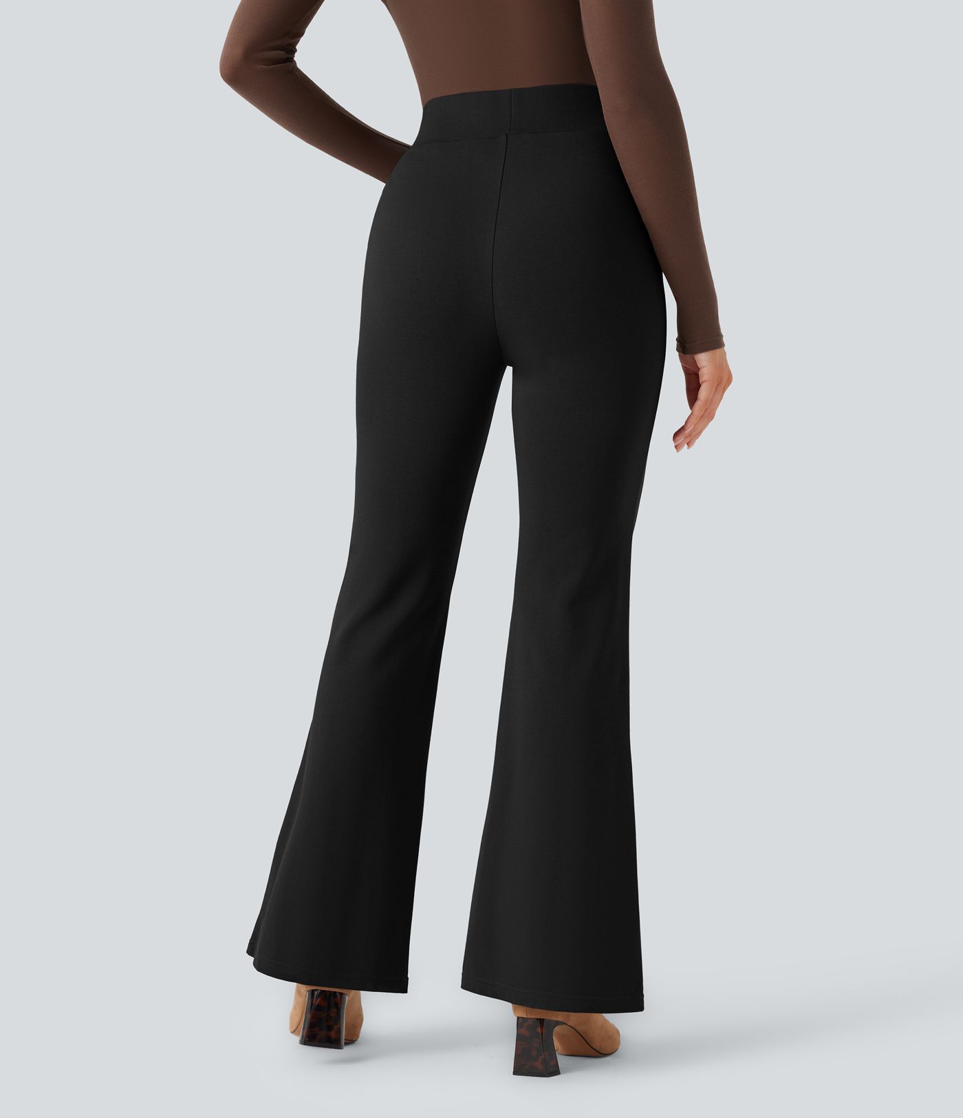 High Waisted Flare Work Pants