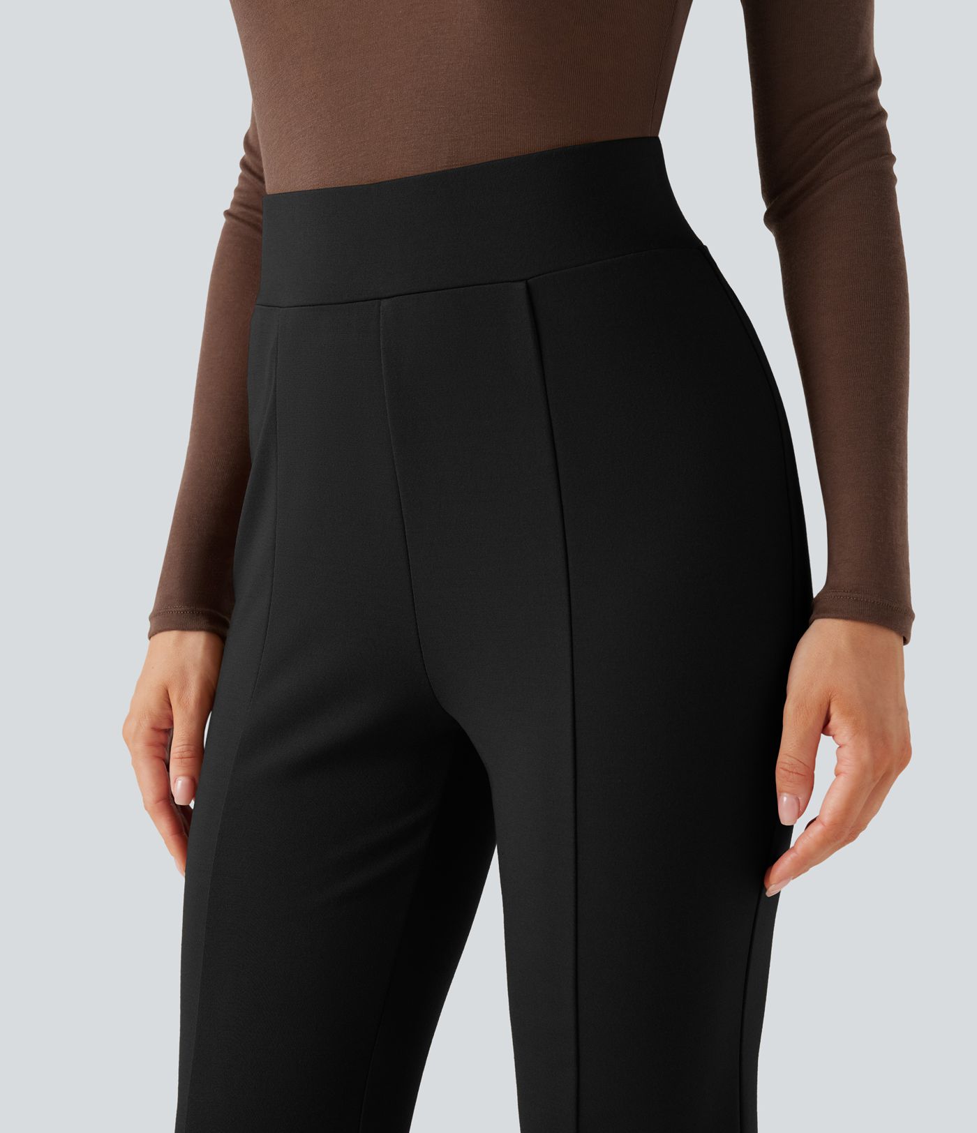 High Waisted Flare Work Pants